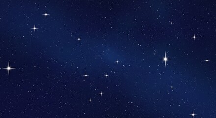 Obraz premium Celestial Dreamscape: Deep Blue Night Sky AI Generated