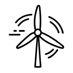 Windmill icon with blades