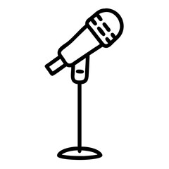 Microphone with stand icon