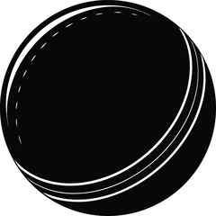 Rubber Ball Silhouette Vector | Simple Sports Ball Design