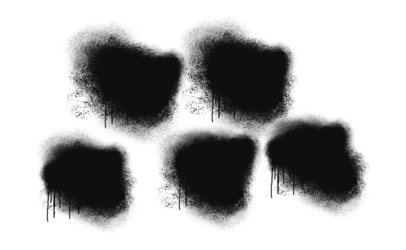 Abstract brush stock isolated on transparent PNG file