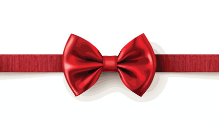 Stylish Red Bow Tie with Unique Design Vector Illustration