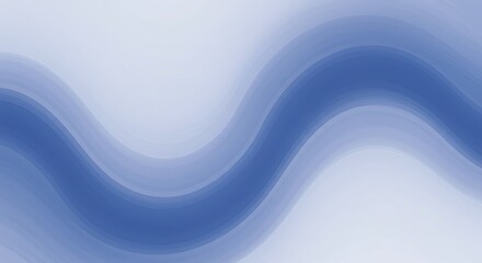 Obraz premium Serene Blue Wave Abstract: Soft Hues, Gentle Curves AI Generated