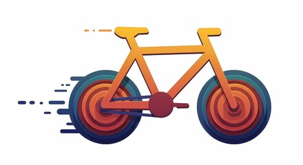 Fototapeta premium red bicycle on white background