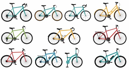 Fototapeta premium set of bicycle icons