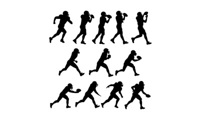 American Football Player Silhouettes