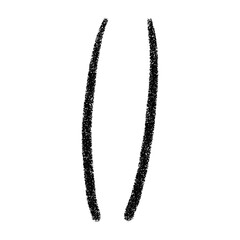 Hand-drawn curly brackets and parenthesis symbols. Typography icons doodle, square braces, text frames and punctuation figures. Flat vector illustration isolated on white background.