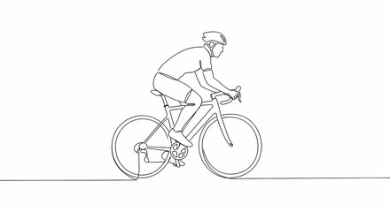Fototapeta premium silhouette of a cyclist on a bicycle