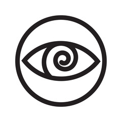 eye black vector icon. Simple eye glyph symbol. 10 EPS