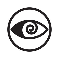 eye black vector icon. Simple eye glyph symbol. 10 EPS