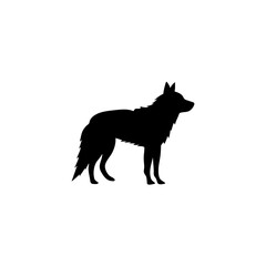 Wolf silhouette icon vector