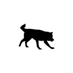 Wolf silhouette icon vector