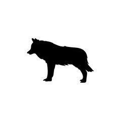 Wolf silhouette icon vector