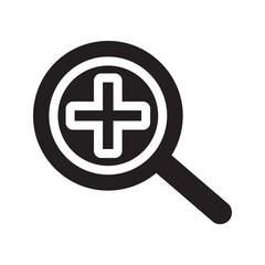 Fototapeta premium Magnifying glass icon, magnifier or loupe sign. illustration Search icon. 10 EPS