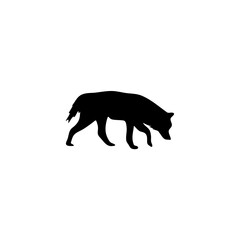 Wolf silhouette icon vector