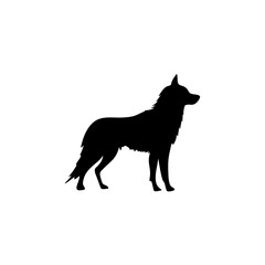 Wolf silhouette icon vector