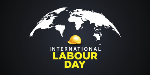 Fototapeta premium Happy World Labor Day banner. 1st May. International Labour Day. Design template. Vector illustration