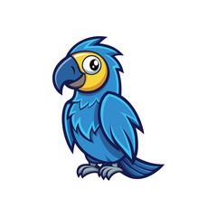 Blue and Orange Parrot in Flight