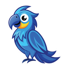 Fototapeta premium blue bird logo, vector illustration of a blue bird, blue bird with wings, blue and yellow macaw, blue and yellow macaw parrot