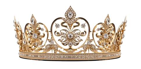golden crown isolated on white