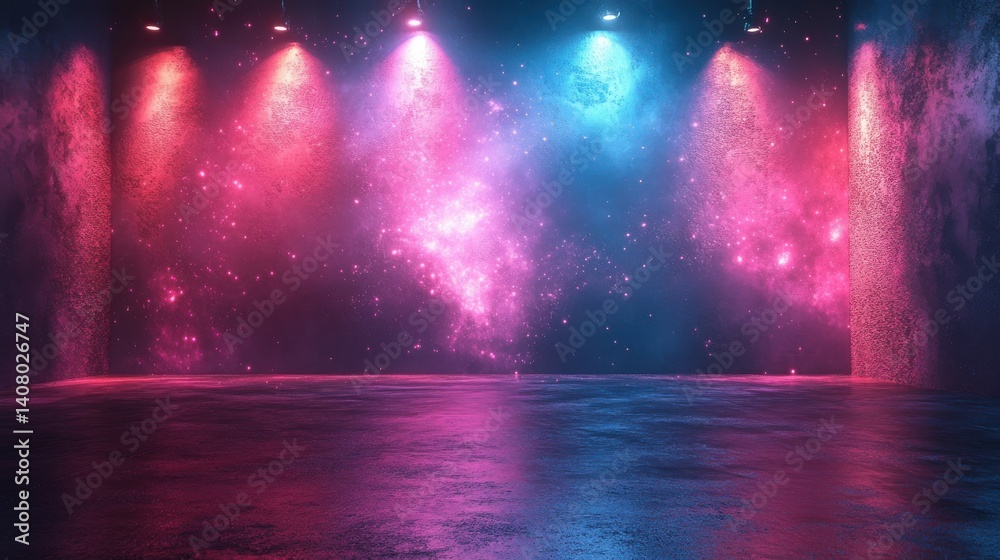Poster pink blue abstract background broadcasting studio,gradient light gradient glow background,stock imag