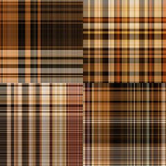 Warm fall gingham tartan check seamless pattern. Woven classic variegated ombre check texture with fabric effect. Repeatable tile for fashion and home decor soft furnishing design. 