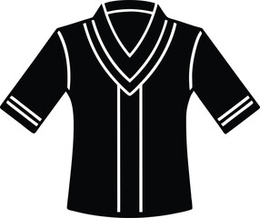 Cricket Uniform Mockup Silhouette Icon &ndash; Sportswear Vector.