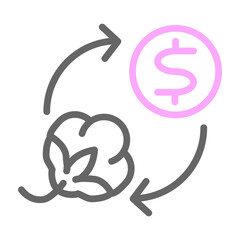 Commodities Exchange Vector Line Lt Pink Grey Icon Design