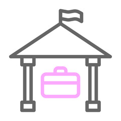 Corporate Governance Vector Line Lt Pink Grey Icon Design