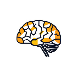 Obraz premium Modern design icon of a brain symbolising intelligence, isolated on a empty plain background