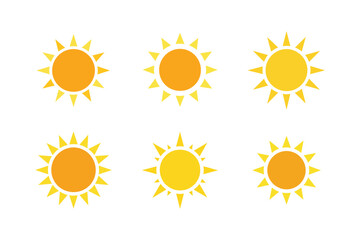 yellow semicircle doodle sun icons vector art silhouette