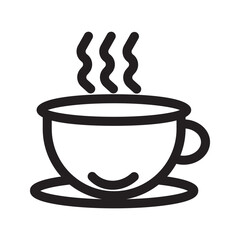 Coffee Cup Icon Vector in Line Style for Web or Mobile App