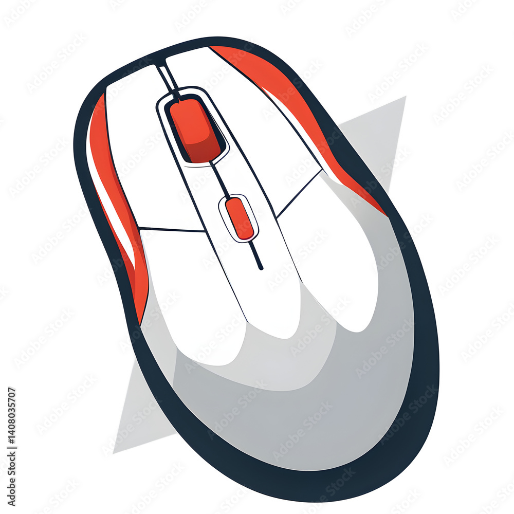 Poster Modern design icon of a computer mouse symbolizing technology isolated on a empty plain background