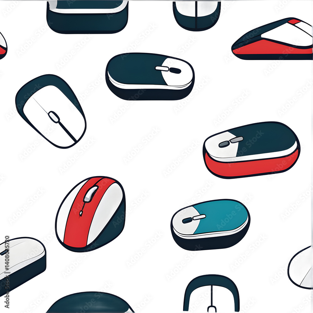 Poster Modern design icon of a computer mouse symbolizing technology isolated on a empty plain background