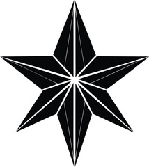 Obraz premium Sparkle Star Silhouette Vector | Glowing Star Design