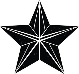 Obraz premium Sparkle Star Silhouette Vector | Glowing Star Design