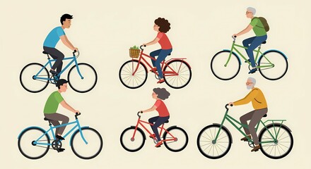 Naklejka premium vector illustration of a cyclist