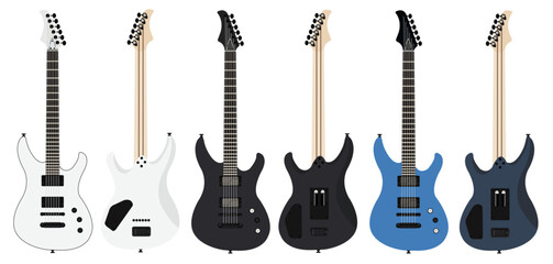 Naklejka premium Japanese 90s Classic Electric Guitars