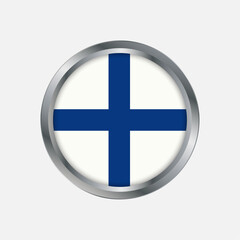 Fototapeta premium Finland flag, button, badge