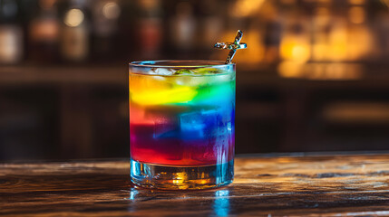 bubble tea served in a clear cup with tapioca pearls at the bottom, layered with colorful tea and a fun straw for a trendy and refreshing look 