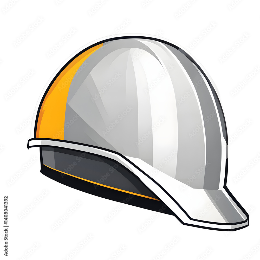 Aufkleber Modern design icon of a helmet symbolizing construction work isolated on a empty plain background