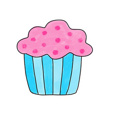 png cupcake on white background
