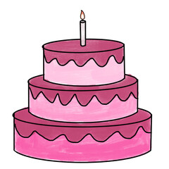 png birthday cake with candles