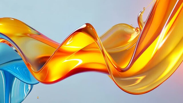 Goldene Wellenstruktur auf heller Fl&auml;che