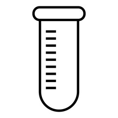 Test tube line icon. Test tube symbol.