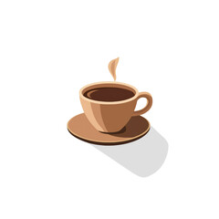 Obraz premium Aromatic Coffee in a Cozy Cup - Flat Design Illustration