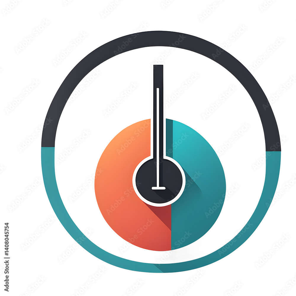 Poster modern design icon of a musical note and headphones symbolising audio content, isolated on a empty p