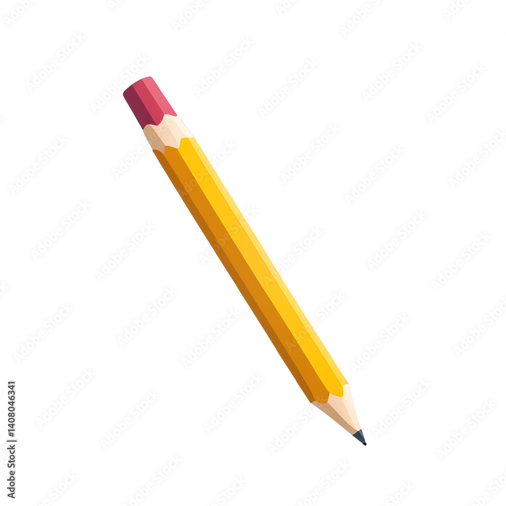Poster modern design icon of a pencil symbolising creativity, isolated on a empty plain background