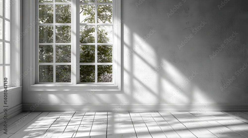 Poster realistic shadows from window isolated on transparent background light,shadow overlay window shae in room interior for natural light effects modern decoration design elements mock up template