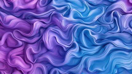 Obraz premium Flowing Abstract glowing ribbons of light in shades of neon blue and purple, full of motion.